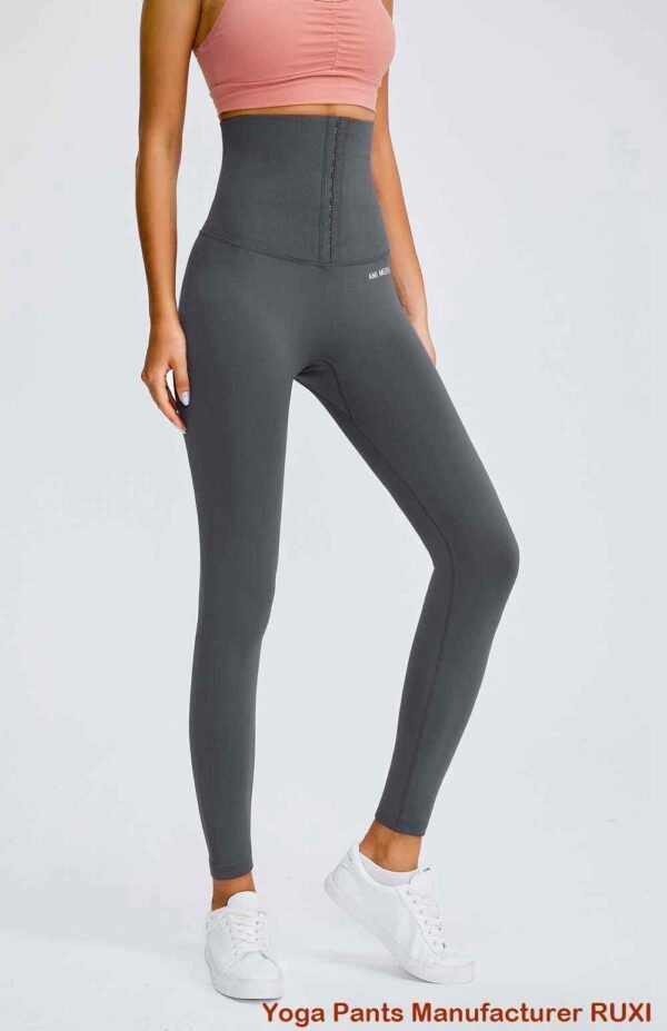 pantaloni negri de yoga cu picioare drepte RUXI