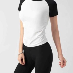 pliază peste pantaloni de yoga roz RUXI me924