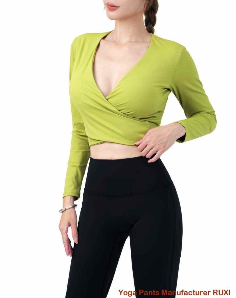 top de antrenament decupat cu mânecă lungă RUXI