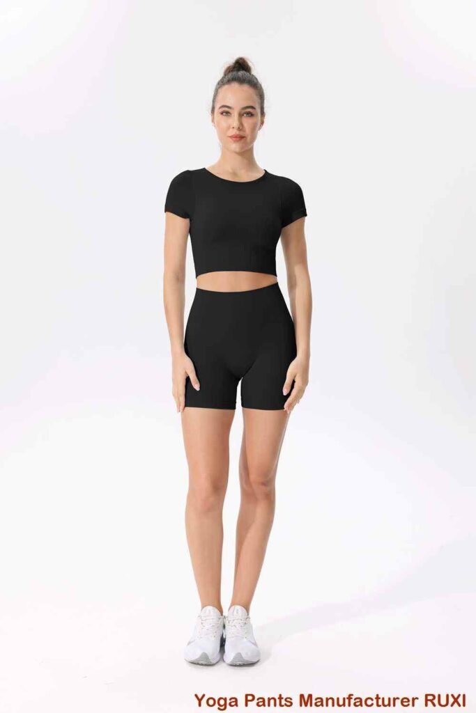 pantaloni scurți de yoga cu buzunare RUXI me95